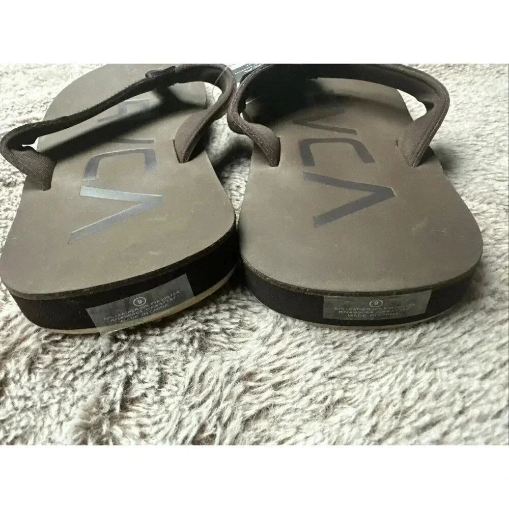 RVCA Mens VA Sport Federal Sandals - Dark Brown Size 9
